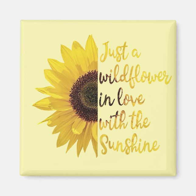 Bara en Wilblomma Square Magnet (Framsidan)