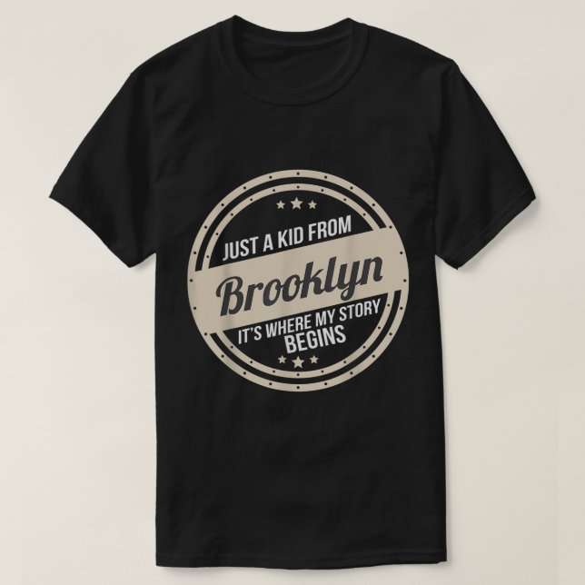Bara ett barn från Brooklyn där min historia börja T Shirt (Design framsida)