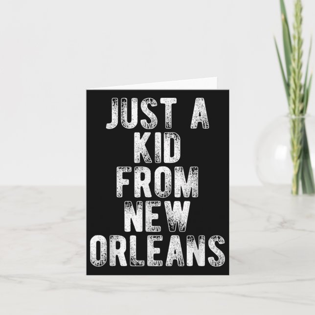 Bara ett barn från New Orleans Retro kärlek hemsta Tack Kort (Framsida)
