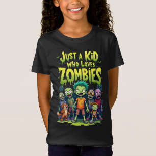 Bara ett barn som älskar Zombie serieteckning Hall T Shirt