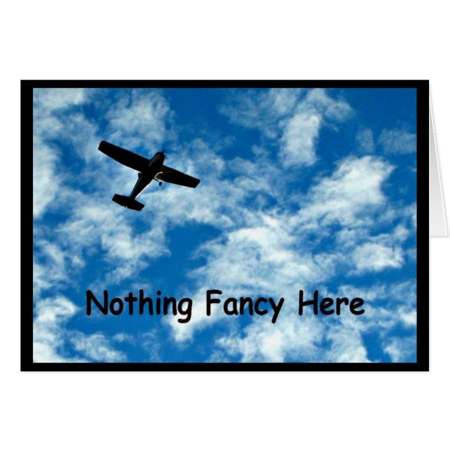 Bara ett Bröllop-kort i Flygplan Hälsningskort (Framsidan Horizontal)