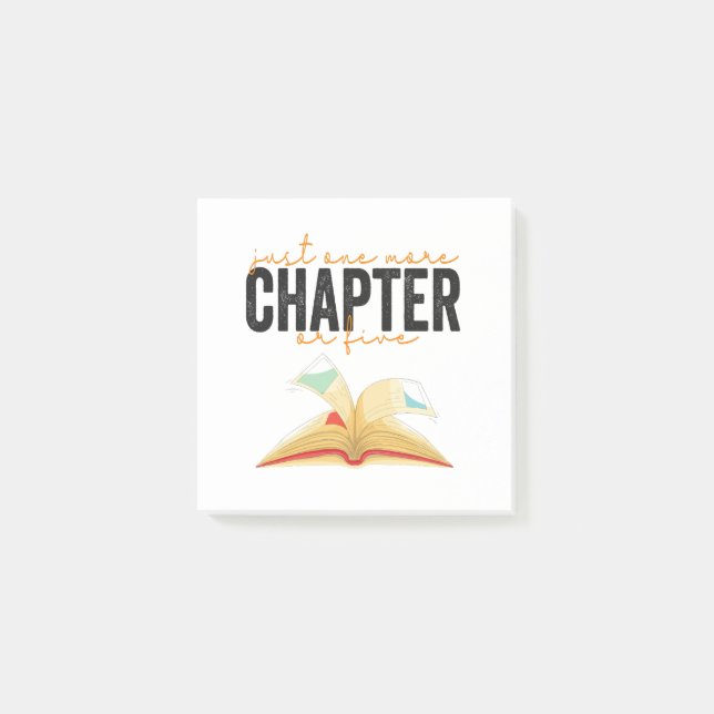 Bara ett kapitel eller fem futtiga Bok Älskare Post-it Block (Framsida)