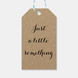 "Bara ett litet ting" Minimalist Kraft Presentetikett