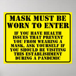 Bära ett maskmeddelande poster