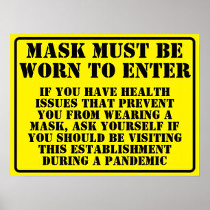 Bära ett maskmeddelande poster
