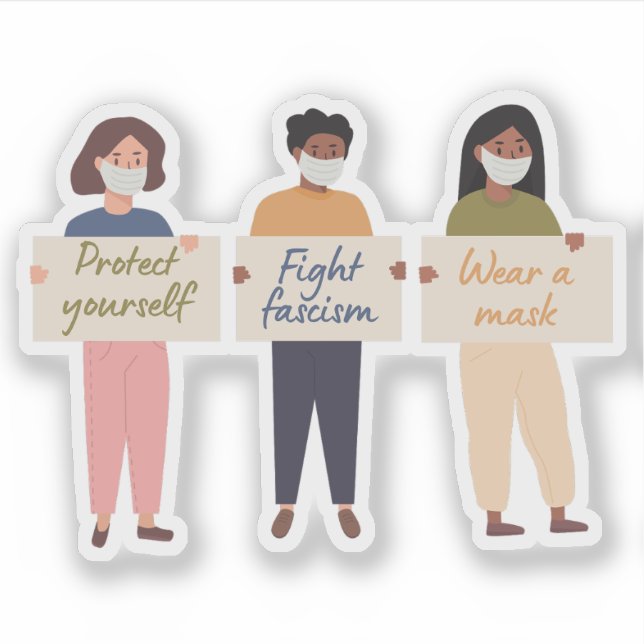 Bära ett masktecken Stil Klistermärken (Framsida)