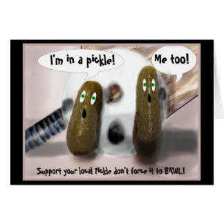 Bara ett nytt Gherkin-tecknad-kort igen Hälsningskort