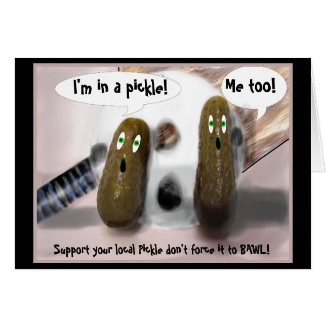 Bara ett nytt Gherkin-tecknad-kort igen Hälsningskort (Framsidan Horizontal)