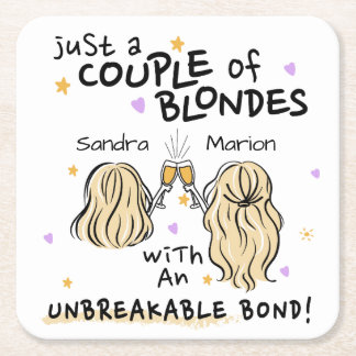 "Bara ett par blonder" eget namn, Underlägg Papper Kvadrat