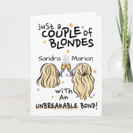 "Bara ett par blonder" - inbjudan om anpassade nam