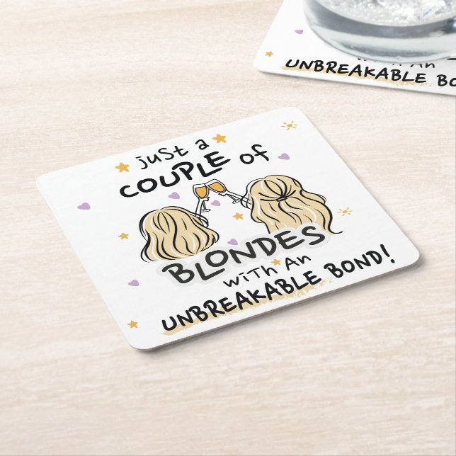 "Bara ett par blonder" Underlägg Papper Kvadrat (Vinklad)