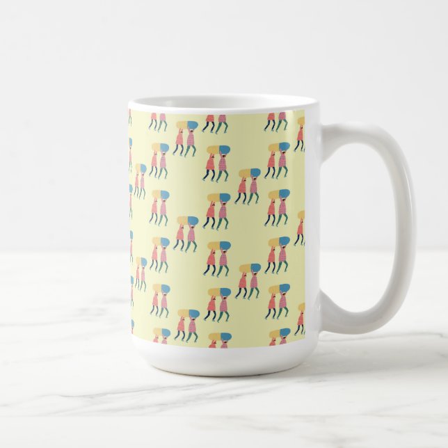 Bära ett Pillmönster Kaffemugg (Höger)