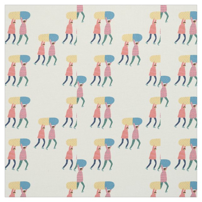 Bära ett Pillmönster Tyg (Provkarta)