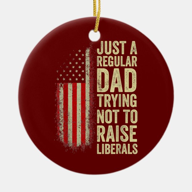 Bara ett regelrätt Pappa som försöker att inte ta  Julgransprydnad Keramik (Framsidan)