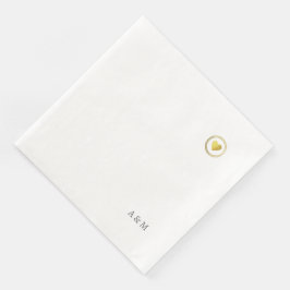 Bara ett Romantiskt Faux Guld Heart från Kärlek Pappersservett