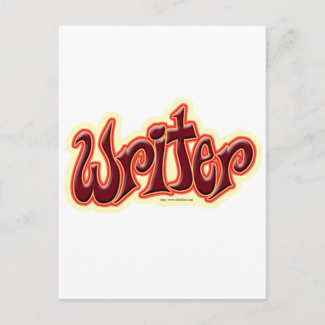 Bara ett skrivprogram rött vykort (Framsida)