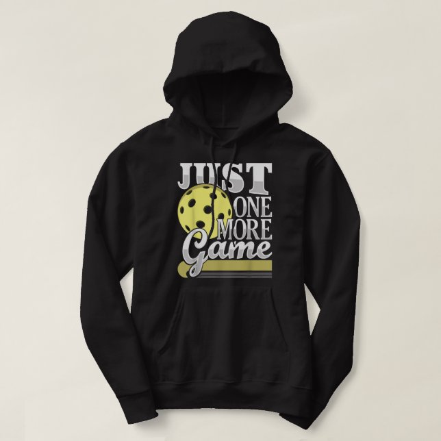 Bara ett spel till - Pickleball Player Paddl Hoodie (Design framsida)