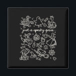 Bara ett taloky Goose Cute Fånig Halloween Doodles Magnet<br><div class="desc">Bara ett taloky Goose Cute Fånig Halloween Doodles</div>