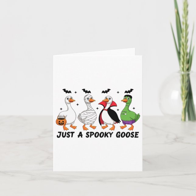 Bara ett taloky Goose Funny Halloween Costume Anim Kort (Framsida)