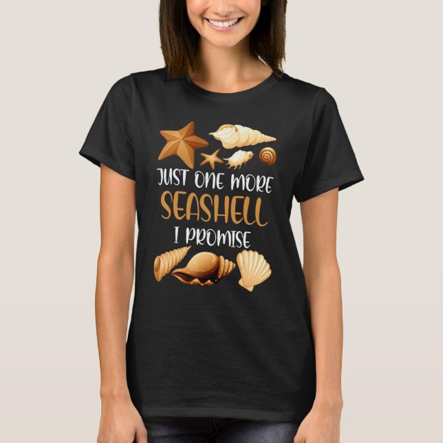 Bara ett till Seashell jag lovar Beach Summer Tri T Shirt (Framsida)