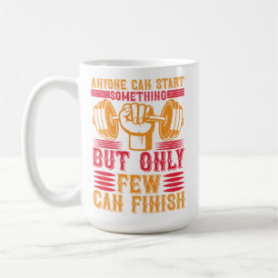 Bara Få Kan Slutföra Gym - Vintage Tyngdlyftning Kaffemugg