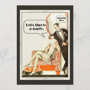 Bara Fabulous Art Deco Party Inbjudningar