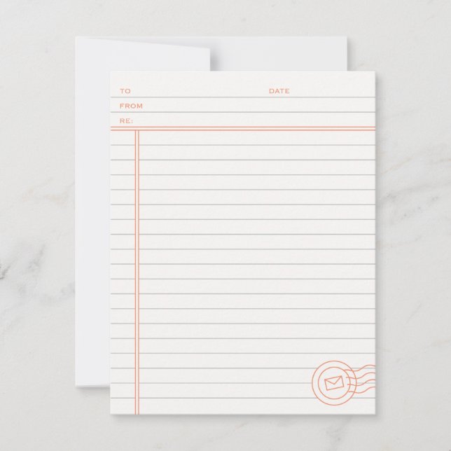 Bara Facts Stationery - Tangerine Anteckningskort (Framsida)