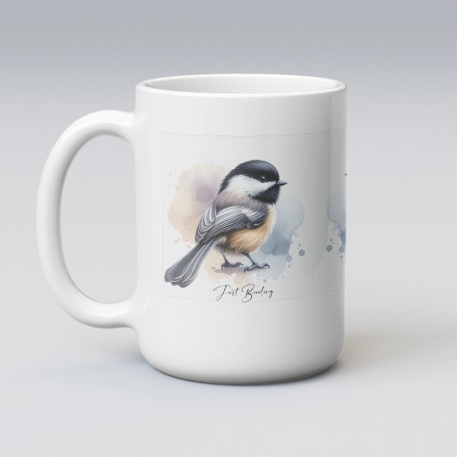 Bara fågelskådning Svart mössa chickadee Kaffemugg (Skapare uppladdad)
