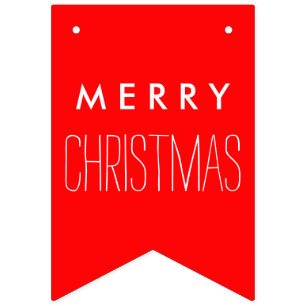 Bara färg och din text: GOD JUL Vimplar