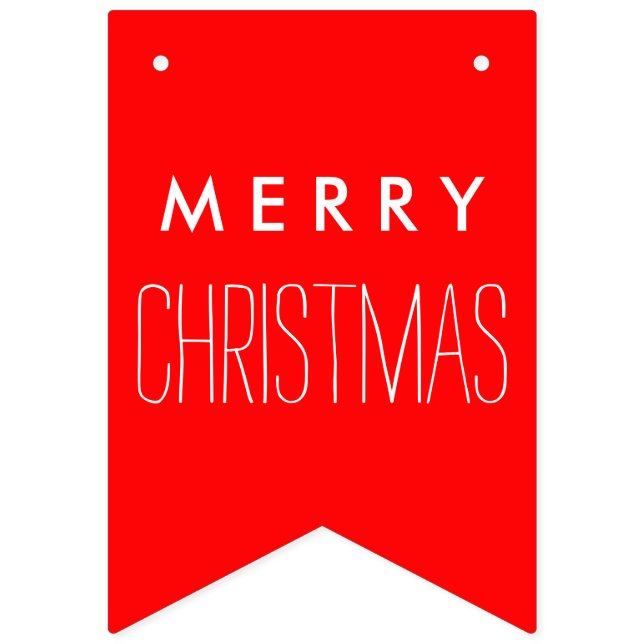 Bara färg och din text: GOD JUL Vimplar (Första flaggan)