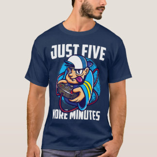 Bara fem minuter till Video Gaming Geek Spelare fa T Shirt