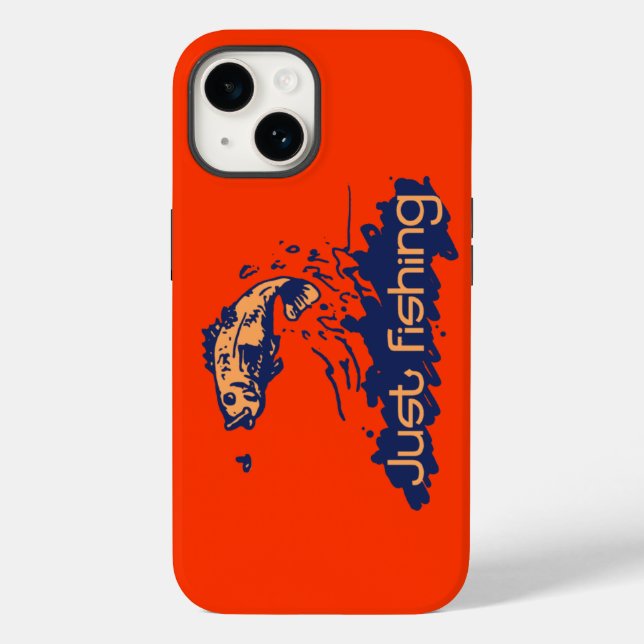 Bara fiska manar orange röd iphone case (Baksida)