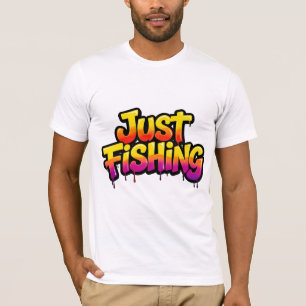 Bara Fiska Regnbåge Droppande Roligt Present för F T Shirt