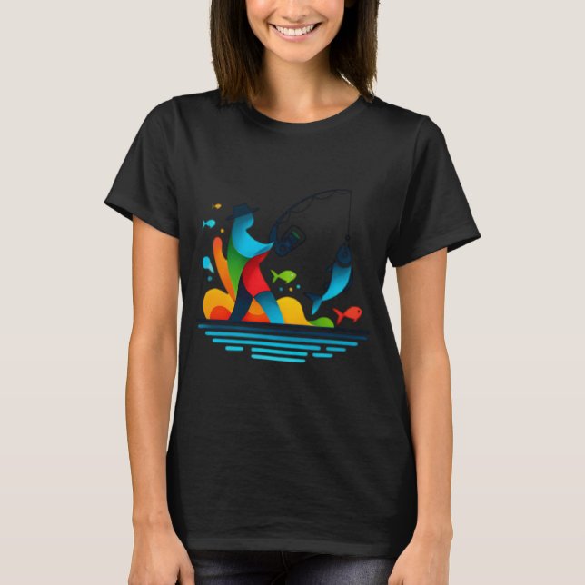Bara fiskar runt! t shirt (Framsida)