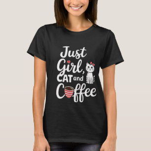 Bara flicka och kaffe t shirt