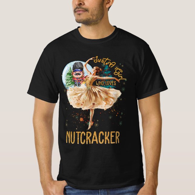 Bara flicka som Kärlek Nutcrackackers julklapp M T Shirt (Framsida)