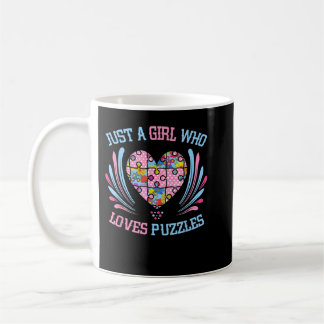 Bara flicka som Kärlek Puzzles Jigszle Puzzle Kaffemugg