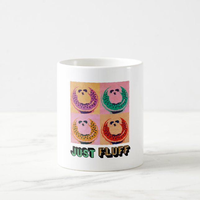 Bara Fluff Summer Maltese Hund Kaffemugg (Center)