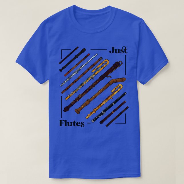 Bara Flutes Flutist T Shirt (Design framsida)