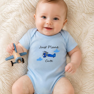Bara Flyg Cutt Blått Flygplan och Moln Luftfart T Shirt