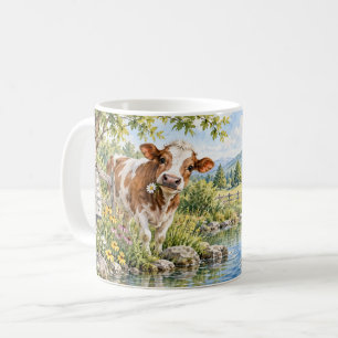 Bara följ med flödet Ko Mug Kaffemugg