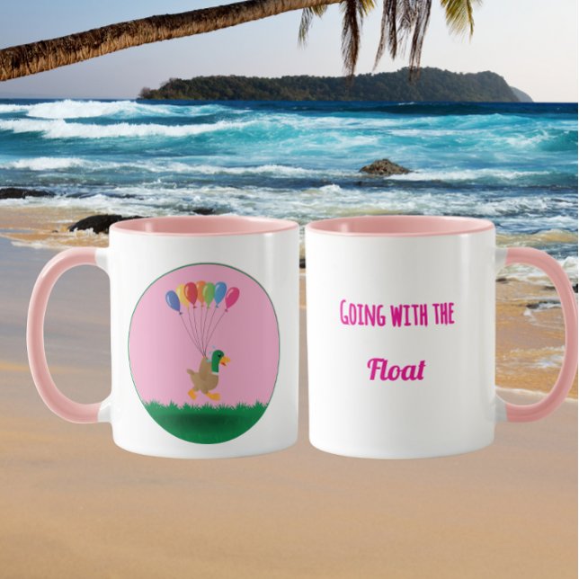 Bara följa med flötet - Anka humor Mugg (Skapare uppladdad)