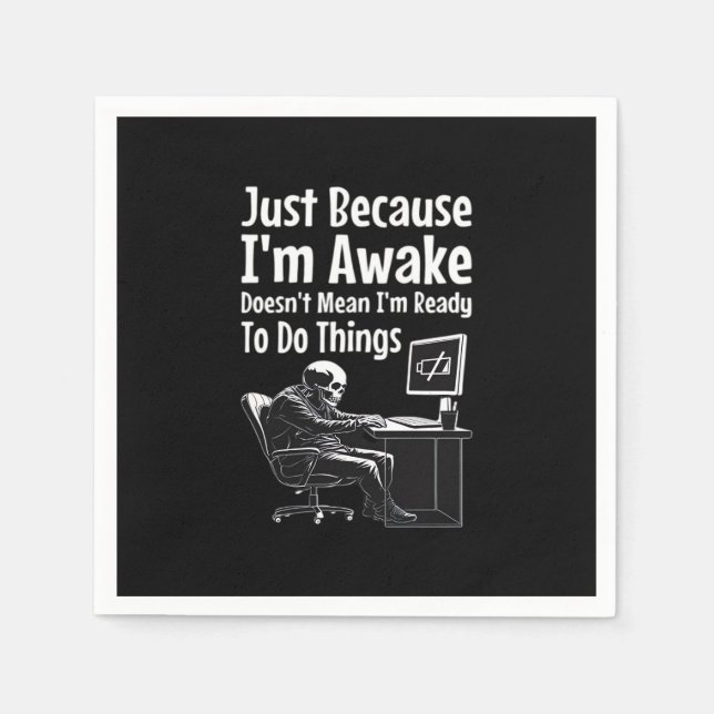 Bara för att jag är vaken, så är jag inte Redo til Pappersservett (Framsidan)