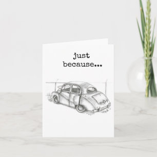 Bara för att jag tänker på dig, Antique Car Kort