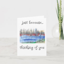 Bara för att jag tänker på dig, Forest, Träd Art Kort