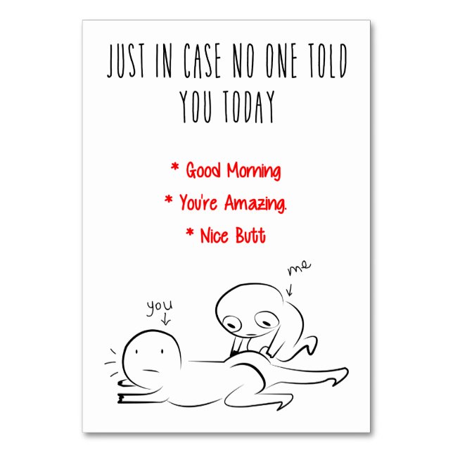 Bara för att påminnelse om Kärlek-kort Bordsnummer (Framsidan)