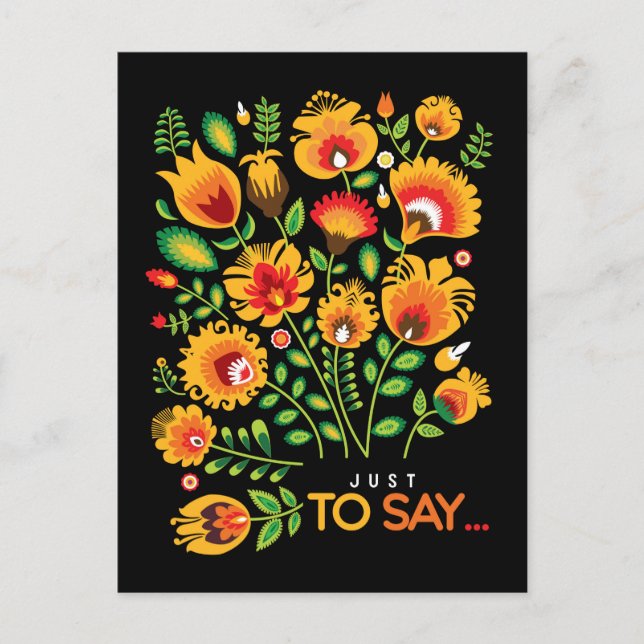 Bara för att säga.. anpassadets folklore-vykort. vykort (Framsida)