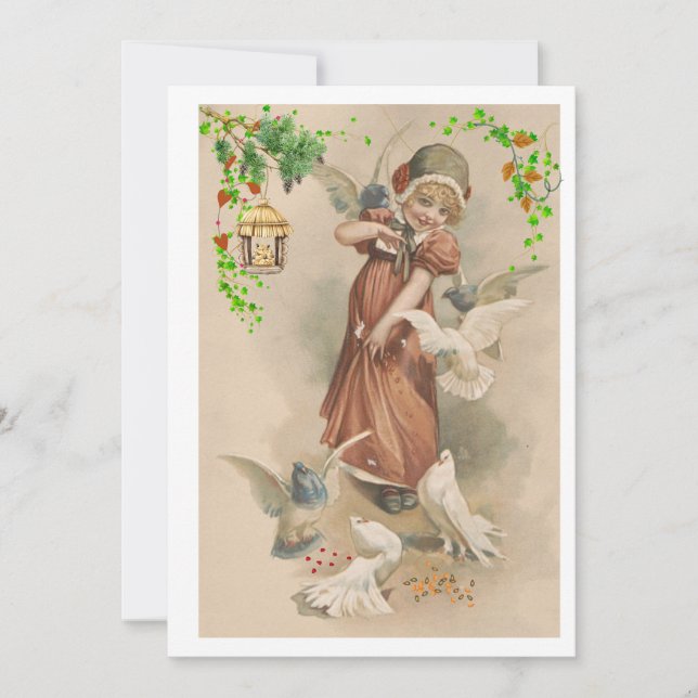 Bara för att säga Hej, platta Helgdag Julkort (Framsida)