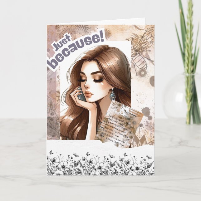 Bara för att uppmuntra hälsningskort tack kort (Framsida)