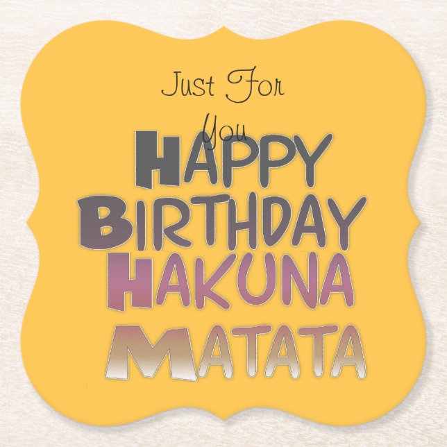 Bara för dig Grattis på födelsedagen Underlägg Papper (Framsida)